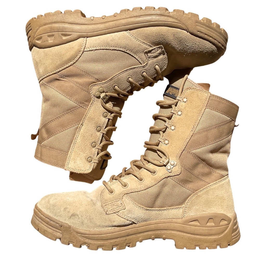 Magnum Amazon 4 Desert Tactical Boots Tan Suede Military Mens 13 5468